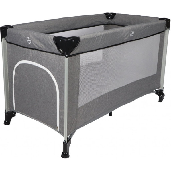 Cuna de viaje DING Travel cot Stripe Grey melange deluxe