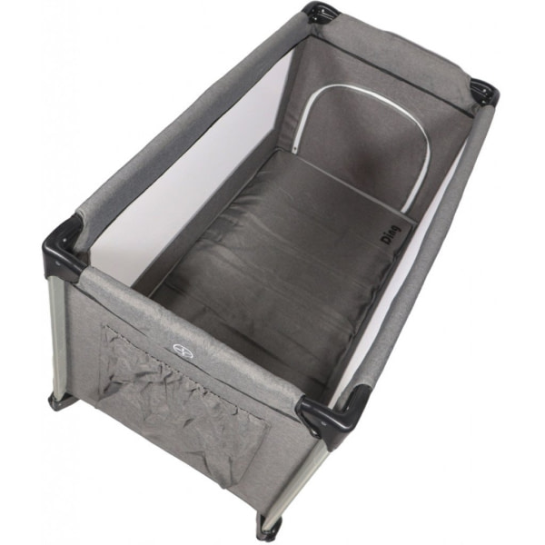 Cuna de viaje DING Travel cot Stripe Grey melange deluxe - 2