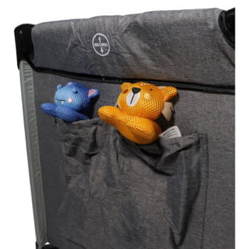Cuna de viaje DING Travel cot Stripe Grey melange deluxe - 4