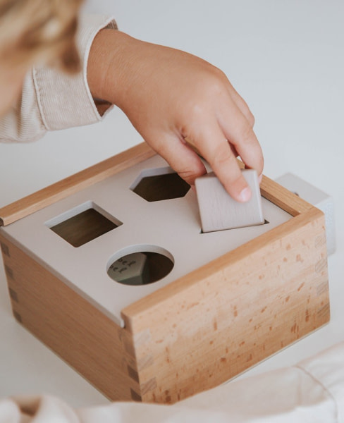 Encajables formas madera natural bebés Label Label - 4