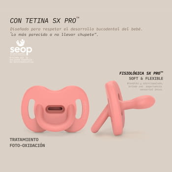 Chupete todo silicona 0-6m Fisiologico SX Pro Teja - 2