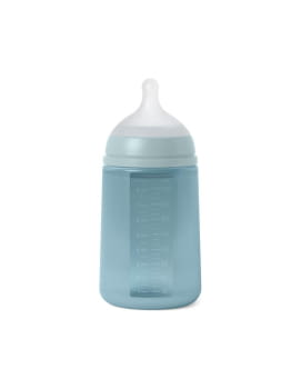 Biberón Suavinex 240 ml. Silicona SX PRO azul