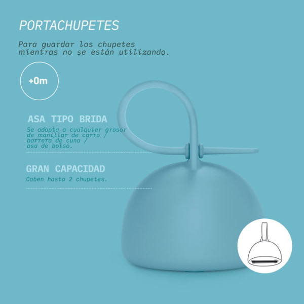 Portachupetes silicona suavinex teja - 2