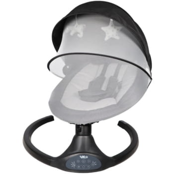 Hamaca columpio eléctrico bebé Hugg Black - 2