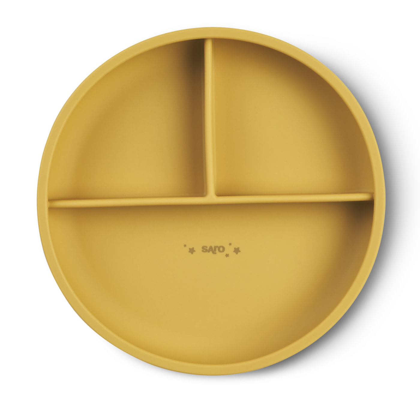 Plato con secciones "Food & Fun" Mostaza - 