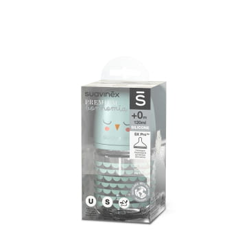BIBERÓN VIDRIO 120ML BONHOMIA FEATHER VERDE - 3