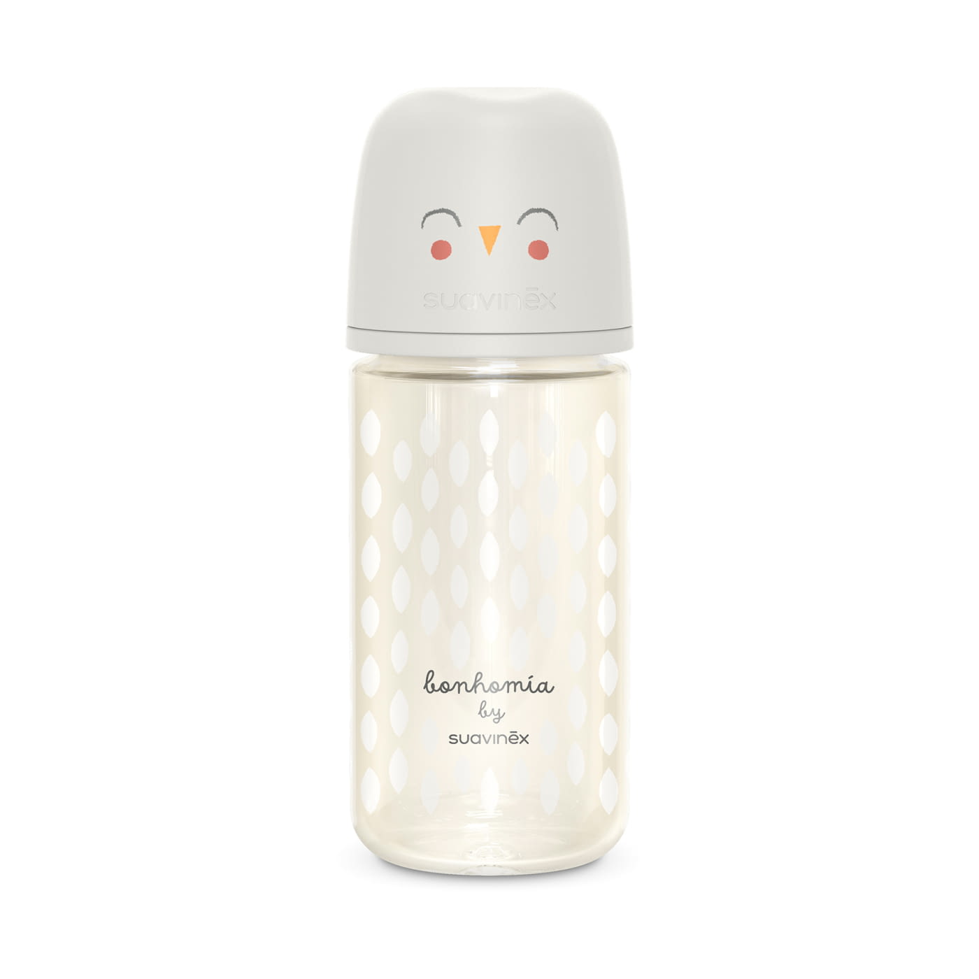 BIBERÓN VIDRIO 240ML BONHOMIA FEATHER BEIGE