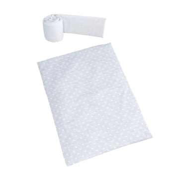 KIT NÓRDICO + PROTECTOR MINICUNA 80 X 50 TX-934 GALAXY GRIS - 2