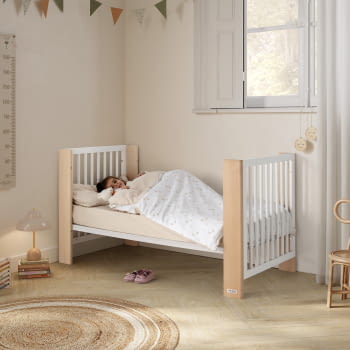 CUNA CONVERTIBLE DE 140 X 70 CONVERBABY BLANCO/CERA NATURAL - 3