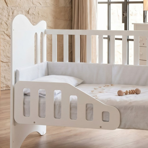 Barrera Montessori para cuna BLANCO