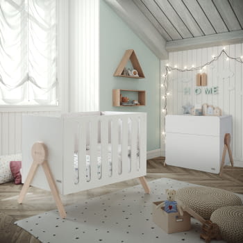 CUNA DE 120 X 60 CON RELAX SYSTEM SWING BLANCO/CERA NATURAL - 2
