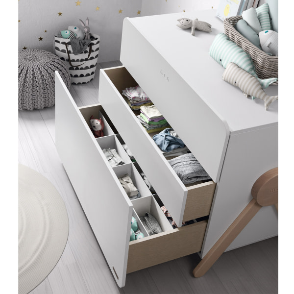 CÓMODA CO-1836 SWING BLANCO/CERA NATURAL - 2