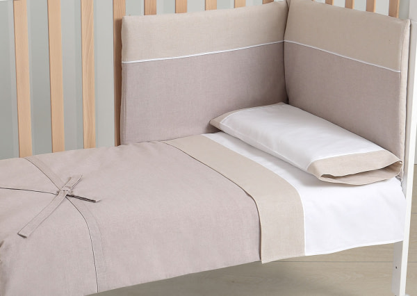 KIT NÓRDICO + PROTECTOR CUNA 120 X 60 TX-1650 NATURE BEIGE