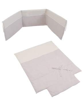 KIT NÓRDICO + PROTECTOR CUNA 120 X 60 TX-1650 NATURE BEIGE - 2