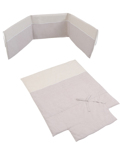 KIT NÓRDICO + PROTECTOR CUNA 140 X 70 TX-1732 NATURE BEIGE