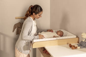 CAMBIADOR CÓMODA CP-1969 MADERA LUNARES BEIGE - 2