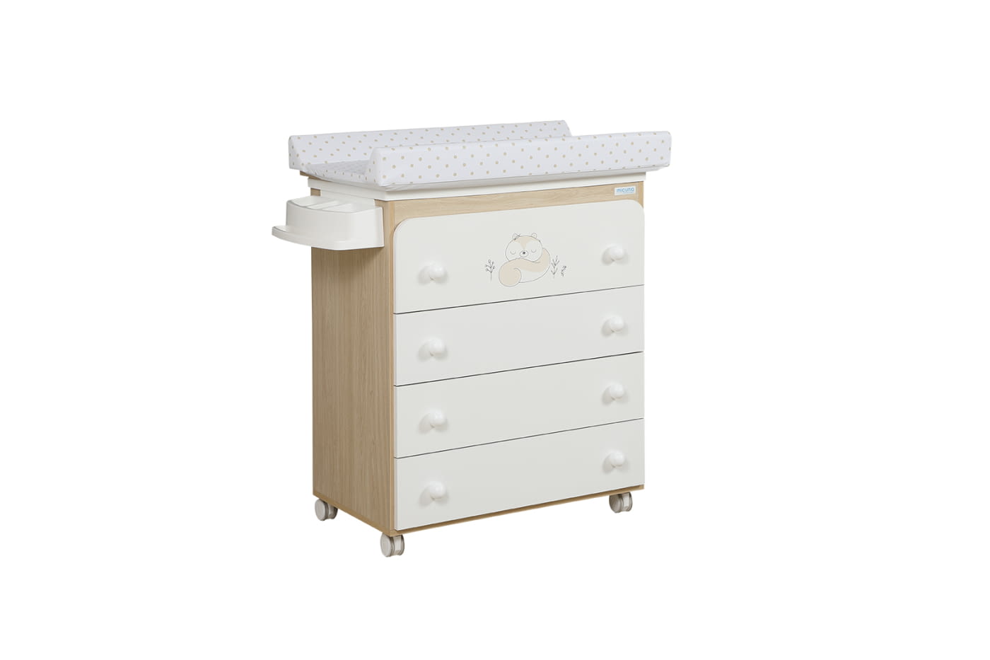 BAÑERA B-1940 HAPPY MADERA/BLANCO LUNARES BEIG