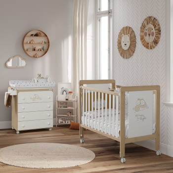 BAÑERA B-1940 HAPPY MADERA/BLANCO LUNARES BEIG - 2