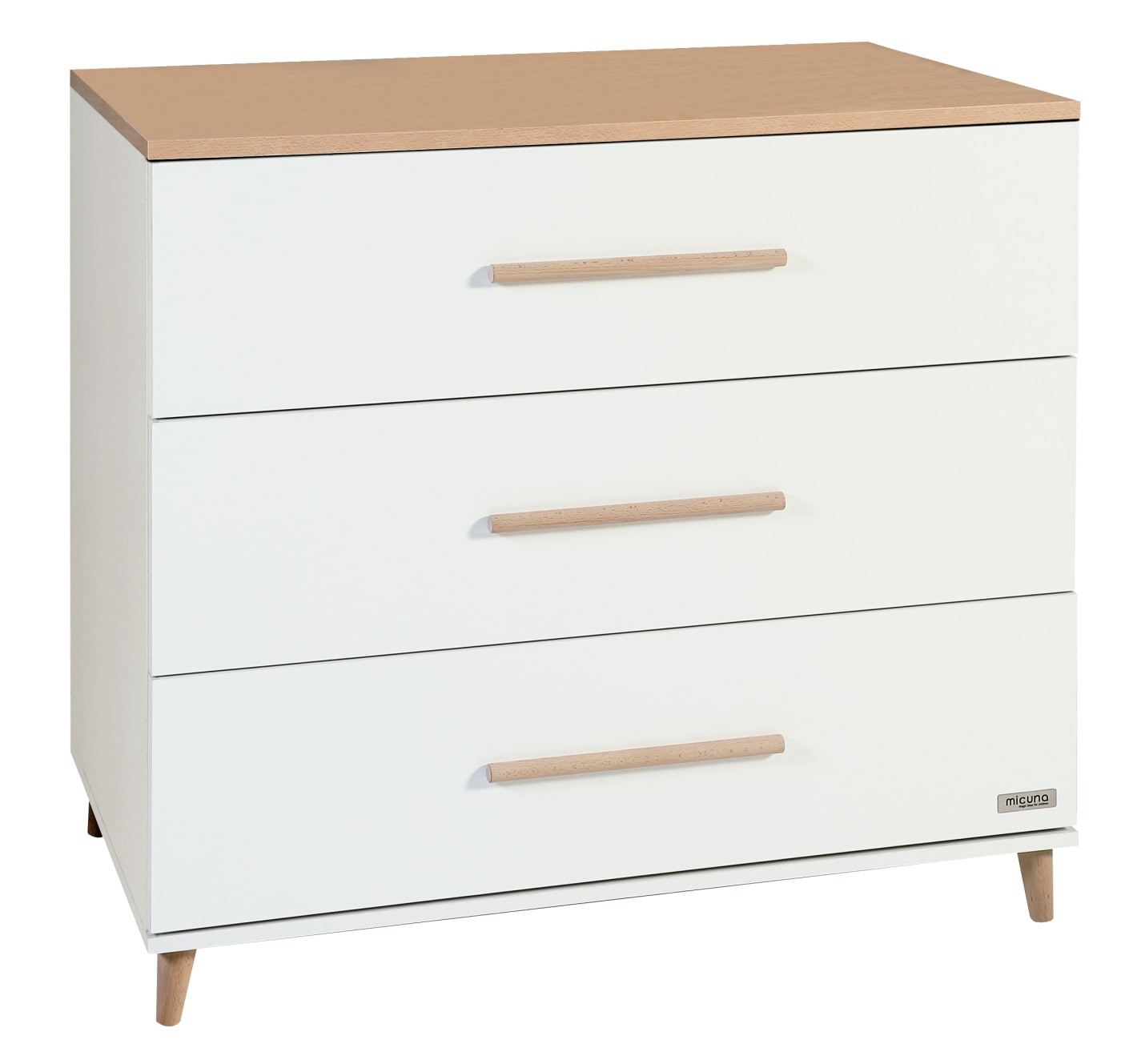 CÓMODA CO-1972 BLANCO/CERA NATURAL - 