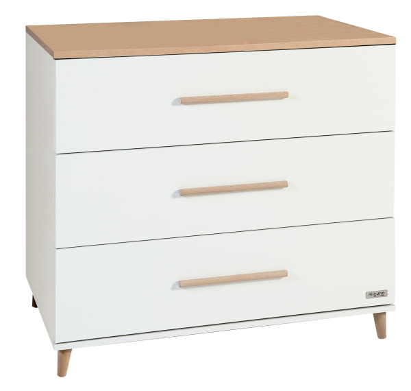 CÓMODA CO-1972 BLANCO/CERA NATURAL