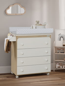 BAÑERA B-1940 MADERA/BLANCO LUNARES BEIG - 2