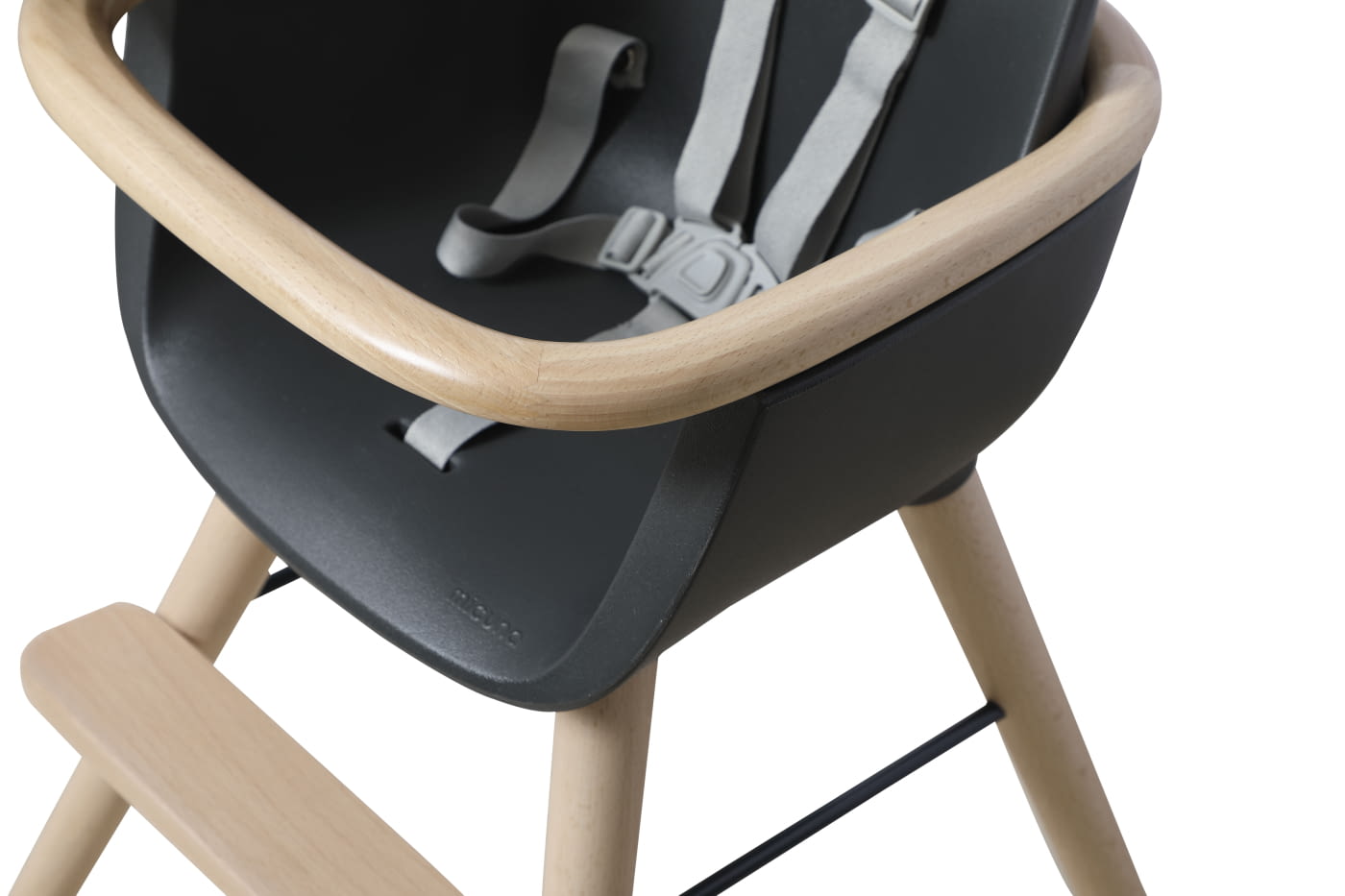 TRONA (INCLUYE BANDEJA Y CORREAS) OVO ORIGINAL TIMBER PLUS CERA NATURAL/GRIS ANTRACITA TELA GRIS