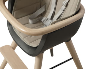 TRONA (INCLUYE BANDEJA Y CORREAS) OVO ORIGINAL TIMBER PLUS CERA NATURAL/GRIS ANTRACITA TELA GRIS - 2