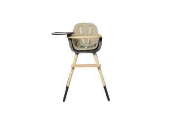 TRONA (INCLUYE BANDEJA Y CORREAS) OVO ORIGINAL TIMBER PLUS CERA NATURAL/GRIS ANTRACITA TELA GRIS - 5