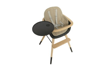 TRONA (INCLUYE BANDEJA Y CORREAS) OVO ORIGINAL TIMBER PLUS CERA NATURAL/GRIS ANTRACITA TELA GRIS - 6