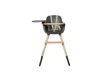 TRONA (INCLUYE BANDEJA Y CORREAS) OVO ORIGINAL TIMBER PLUS CERA NATURAL/GRIS ANTRACITA TELA GRIS - 7