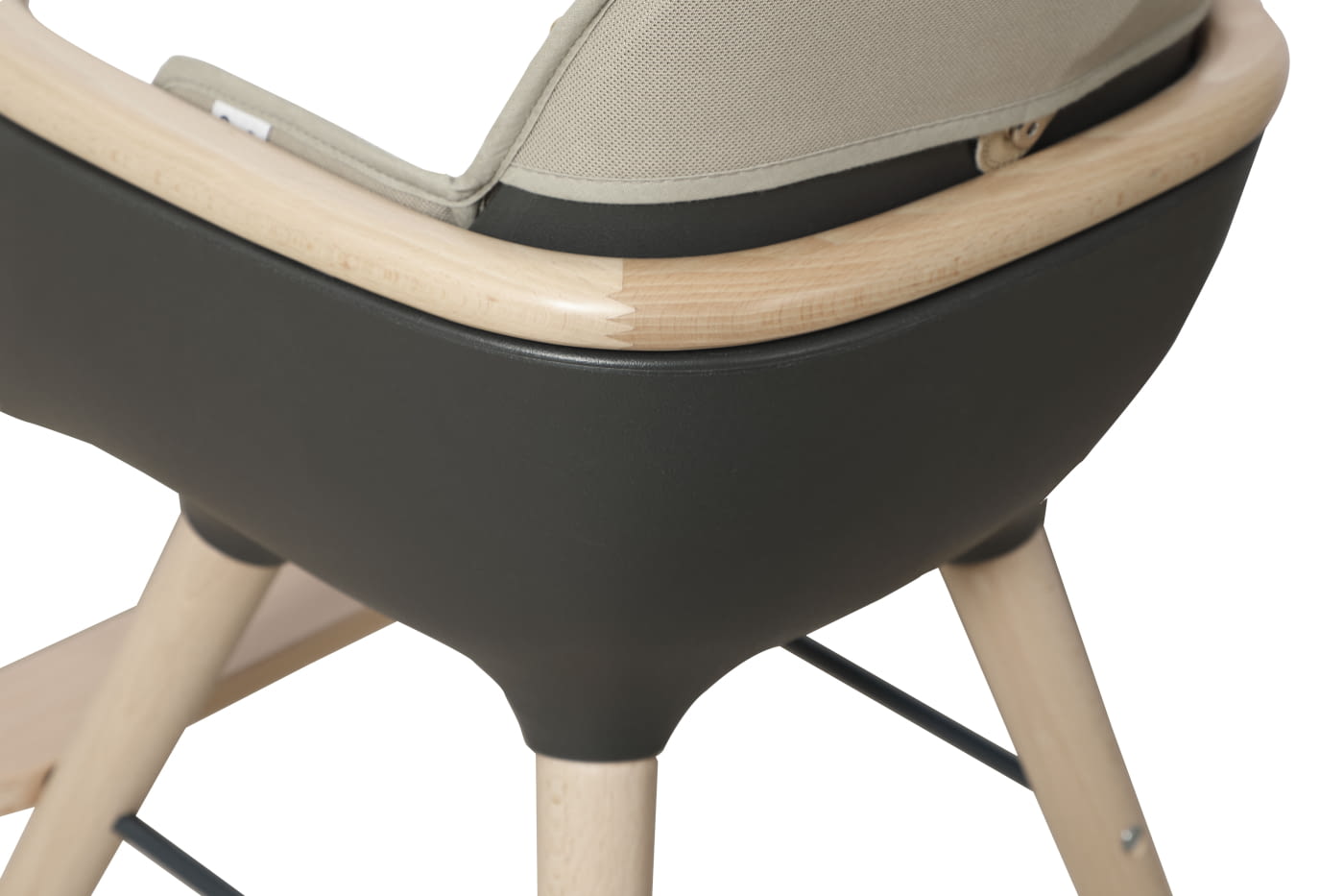 TRONA (INCLUYE BANDEJA Y CORREAS) OVO ORIGINAL TIMBER LUXE CERA NATURAL/GRIS ANTRACITA POLIPIEL BEIGE