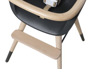 TRONA (INCLUYE BANDEJA Y CORREAS) OVO ORIGINAL TIMBER LUXE CERA NATURAL/GRIS ANTRACITA POLIPIEL BEIGE - 2