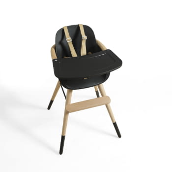TRONA (INCLUYE BANDEJA Y CORREAS) OVO ORIGINAL TIMBER LUXE CERA NATURAL/GRIS ANTRACITA POLIPIEL BEIGE - 7