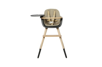 TRONA (INCLUYE BANDEJA Y CORREAS) OVO ORIGINAL TIMBER LUXE CERA NATURAL/GRIS ANTRACITA POLIPIEL BEIGE - 9