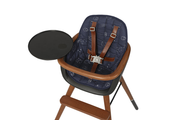 TRONA (INCLUYE BANDEJA Y CORREAS) OVO ORIGINAL CITY LUXE GRIS ANTRACITA/CAOBA POLIPIEL MARRON - 2