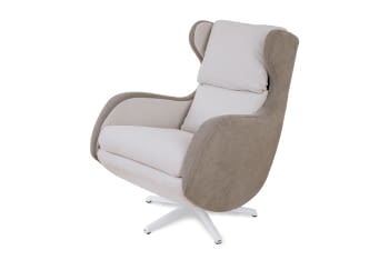 MECEDORA CON TAPIZADO TELA MECEDORA LACTANCIA MAR BLANCO BEIGE/MARRON - 2