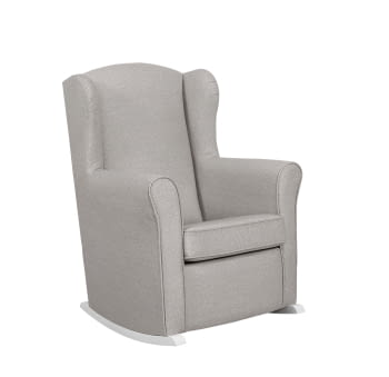 MECEDORA SLOW SYSTEM CON TAPIZADO TELA MECEDORA LACTANCIA NANNY SLOW SYSTEM BLANCO SOFT GREY - 2
