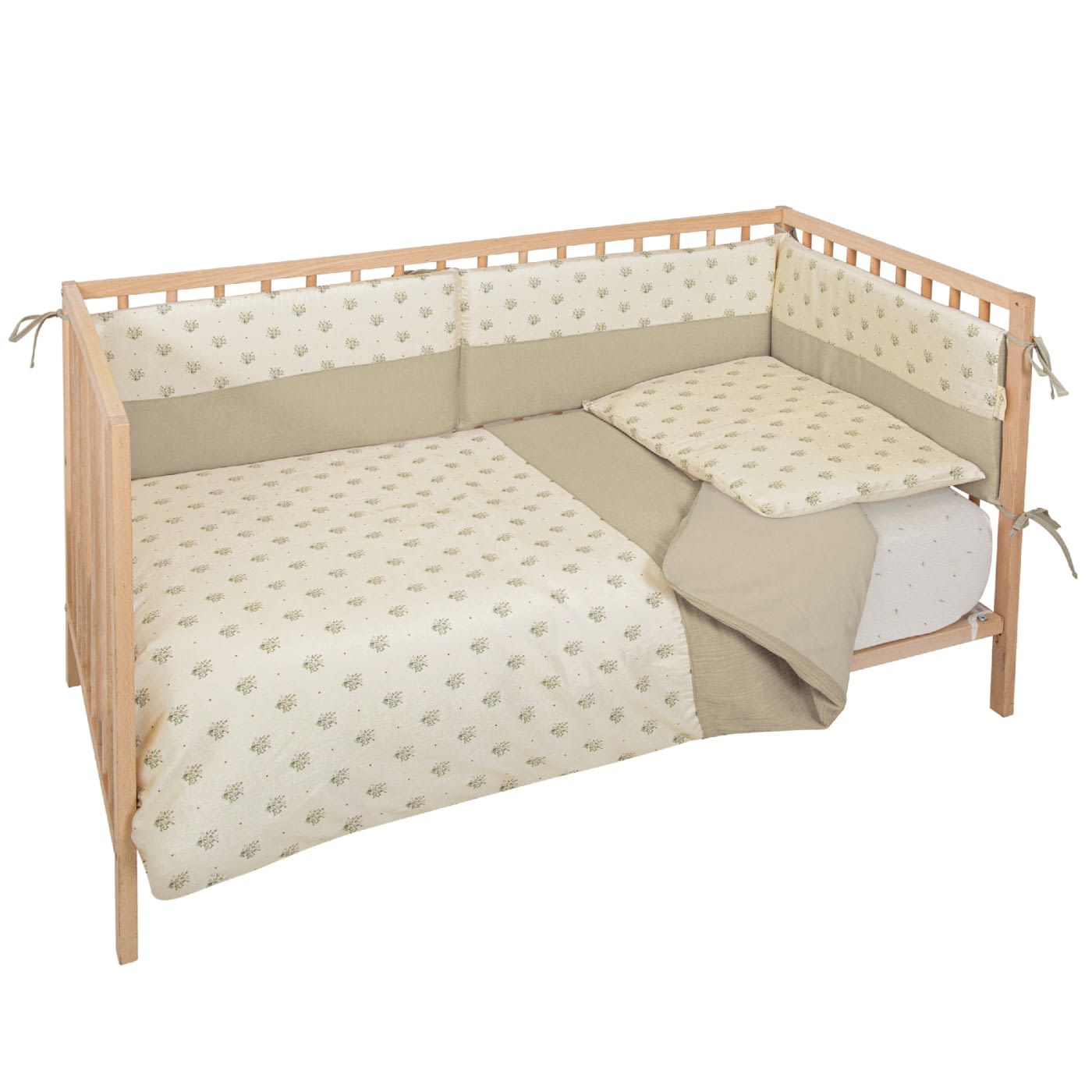 funda nórdica cuna 60/70 + funda de almohada (110x155) Cornelia Casual - 