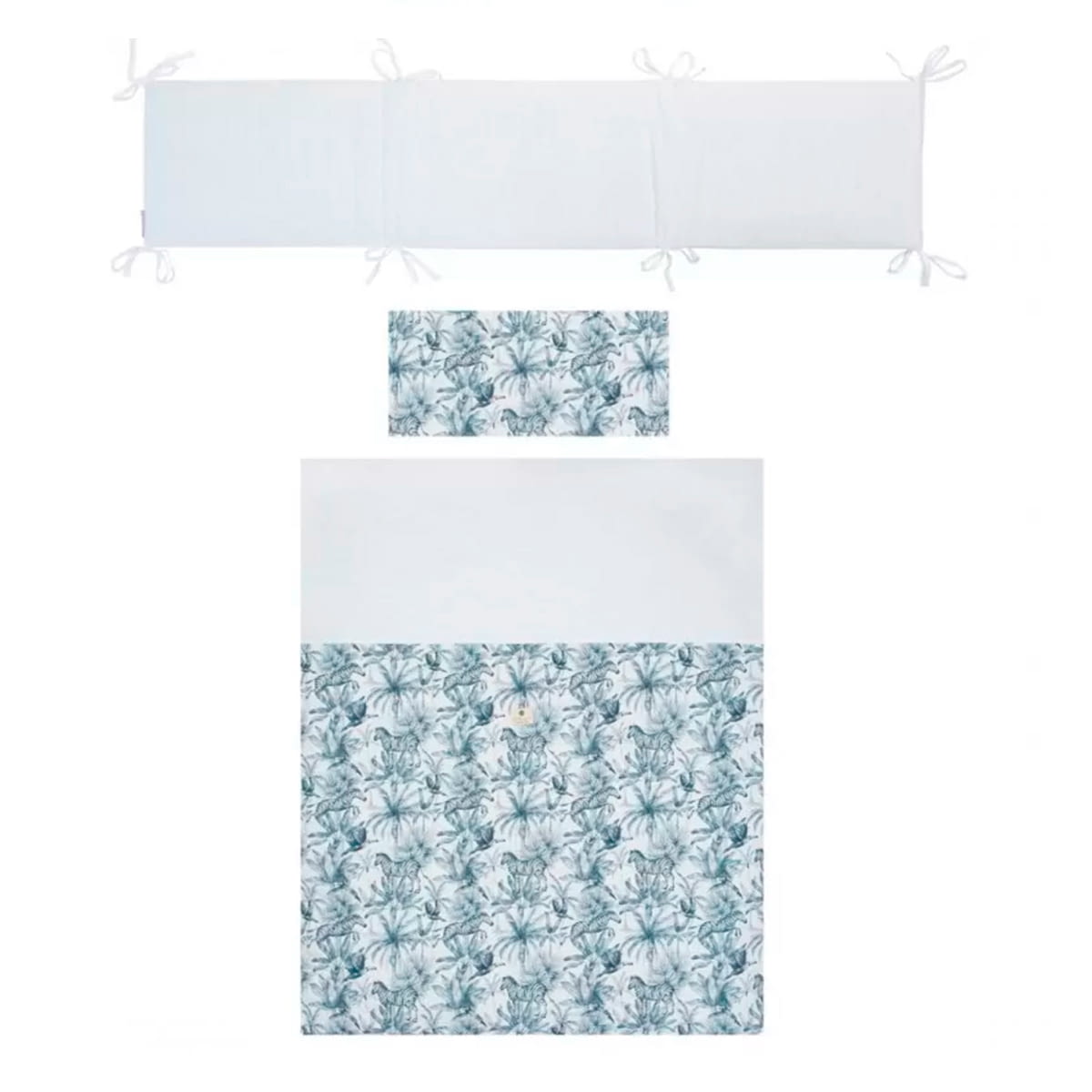 Set nórdico + relleno, protector y funda de almohada cuna Zebra 100 x 135