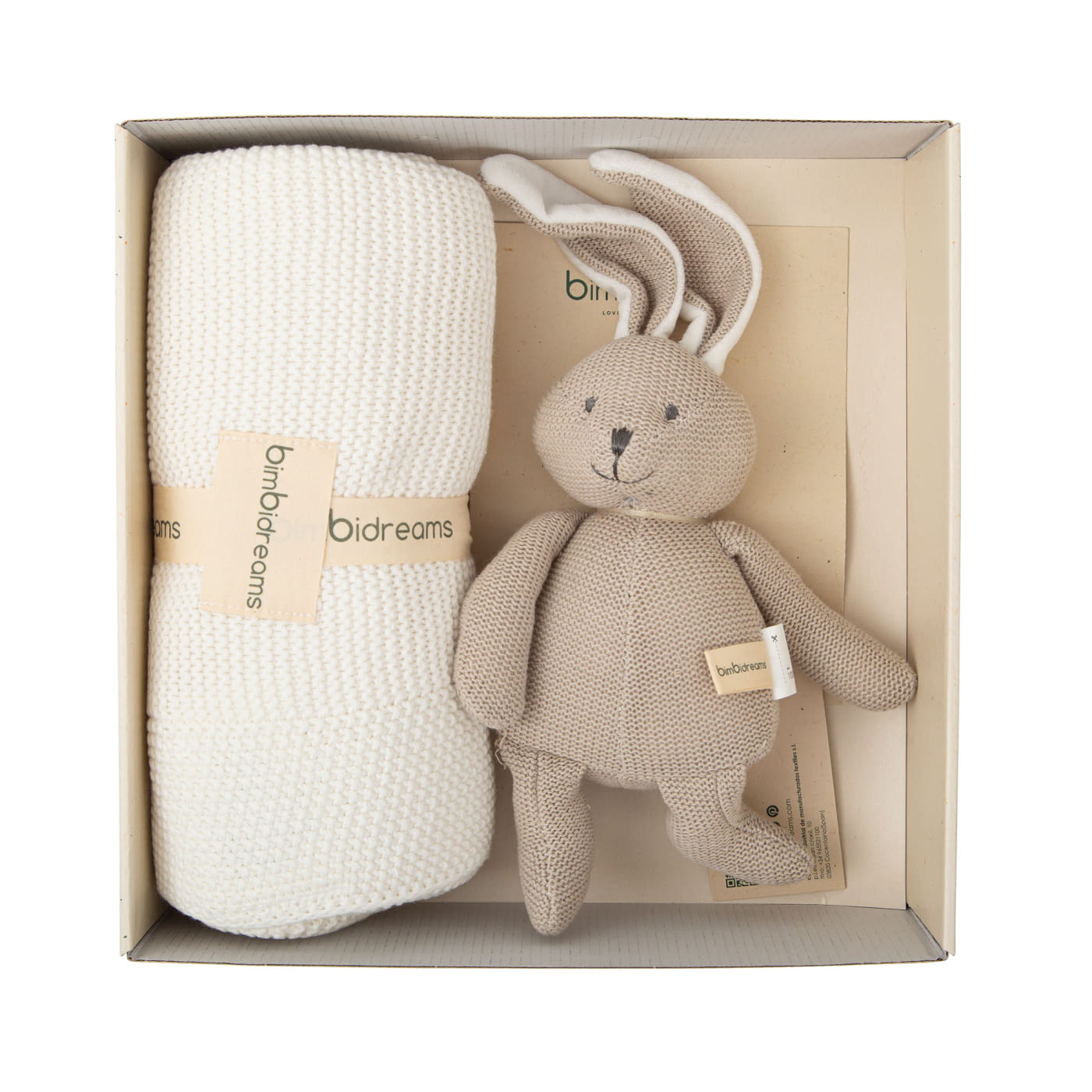 caja regalo (manta tricot + peluche) Basic Bimbidreams - 