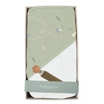 set de regalo (capa de baño + sujetachupetes) Trex Casual