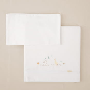 juego sábanas punto 3 piezas (60x120) Happy forest Casual