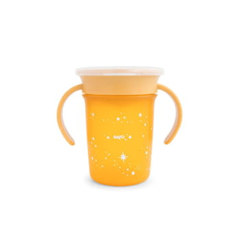Vaso antigoteo 360° Saro “Amazing Cup" Mustard