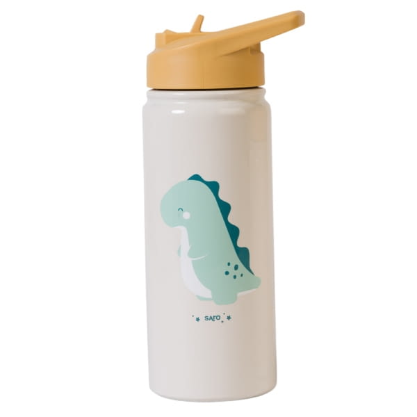 Botella térmica infantil con pajita 350 ml. Dinos - 