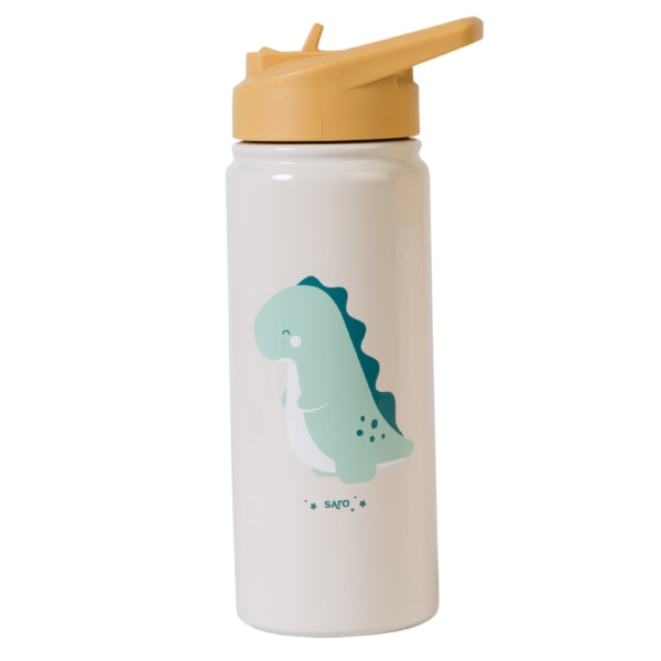 Botella térmica infantil con pajita 350 ml. Dinos