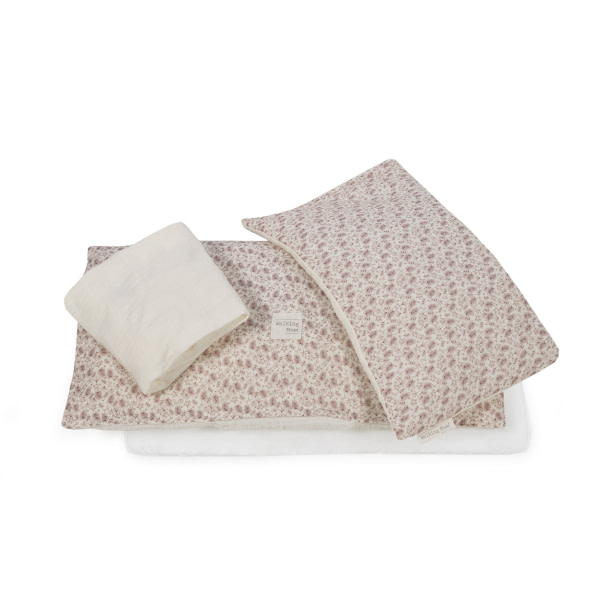 Edredón + bajera + almohada cuna 90x50 cm Gala Cerise