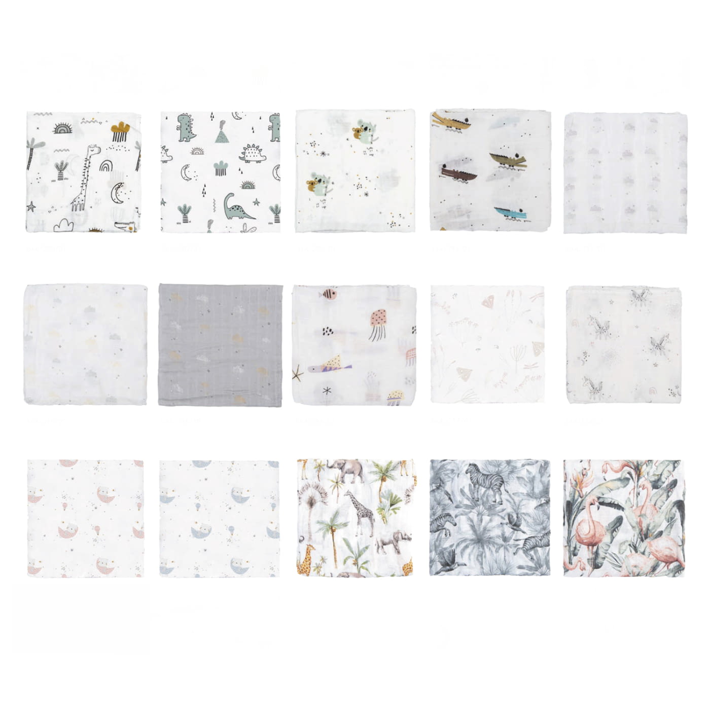 PACK 15 MUSELINAS (120X120) - 