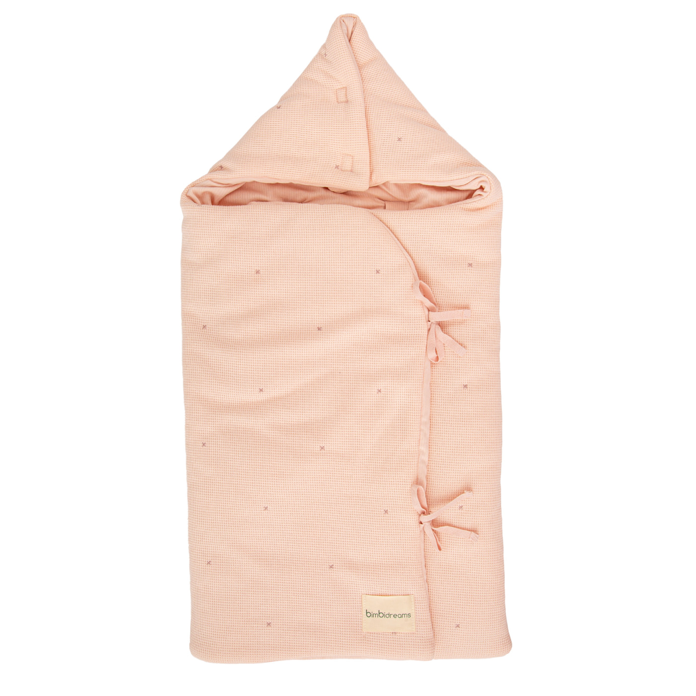 SACO ARRULLO CAPUCHA 44X88 393 WAFFLE WAF 04 ROSA - 