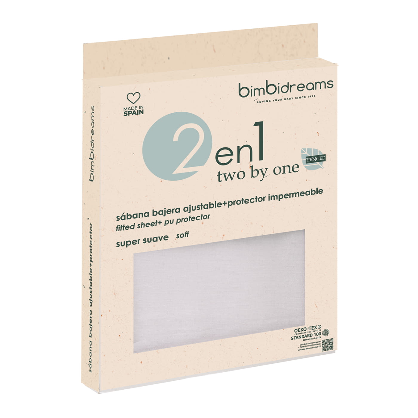 PROTECT.2EN1 CUNA 60X120 443 100%TENCEL 998 01 BLA - 