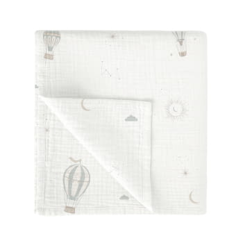 MUSELINA BAMBU 120X120 564 BLUE SKY 535 16 B/VERDE